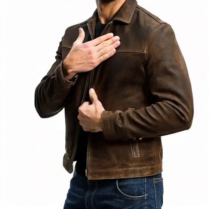 Herrenjacke mit Kragen und Reißverschluss-Jackets for men-Alpenkind