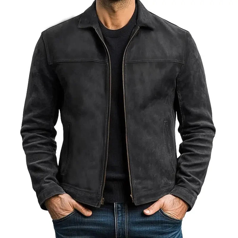 Herrenjacke mit Kragen und Reißverschluss-Jackets for men-Alpenkind