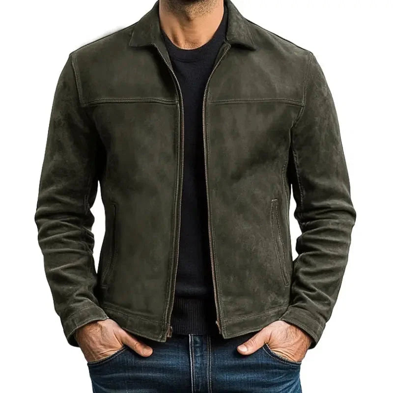 Herrenjacke mit Kragen und Reißverschluss-Jackets for men-Alpenkind