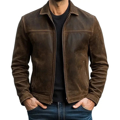 Herrenjacke mit Kragen und Reißverschluss-Jackets for men-Alpenkind
