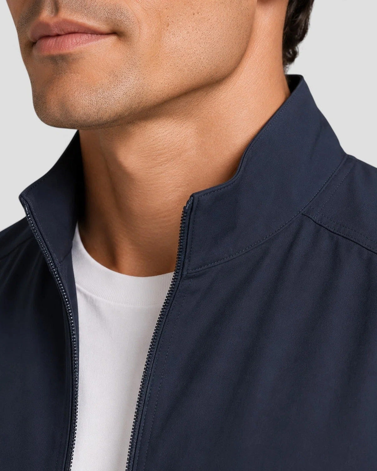Herrenjacke mit Stehkragen und Reißverschluss-Jackets for men-Alpenkind