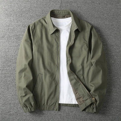 Herrenjacke mit Umlegekragen und Reißverschluss-Jackets for men-Alpenkind