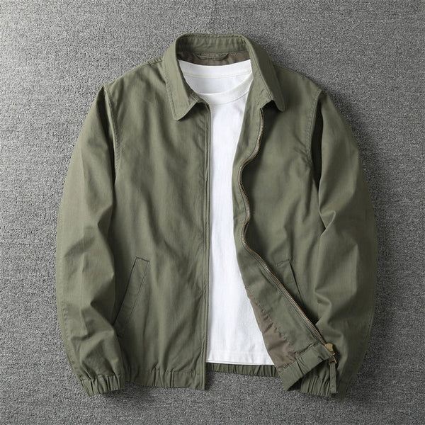 Herrenjacke mit Umlegekragen und Reißverschluss-Jackets for men-Alpenkind