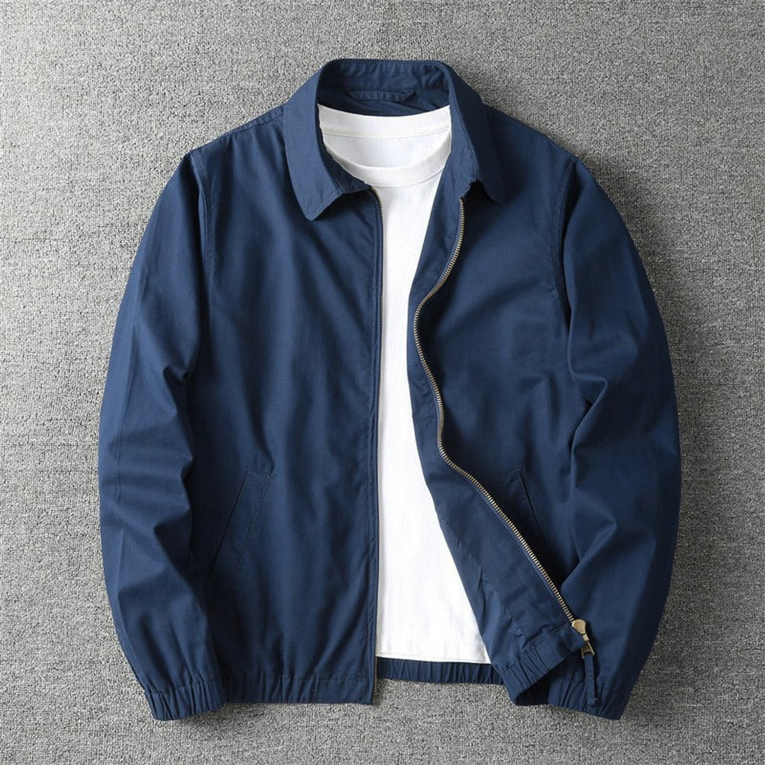 Herrenjacke mit Umlegekragen und Reißverschluss-Jackets for men-Alpenkind