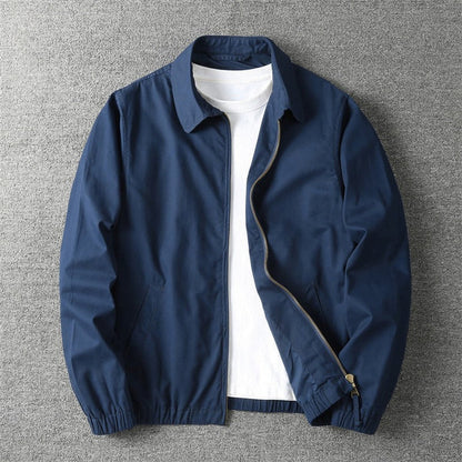 Herrenjacke mit Umlegekragen und Reißverschluss-Jackets for men-Alpenkind