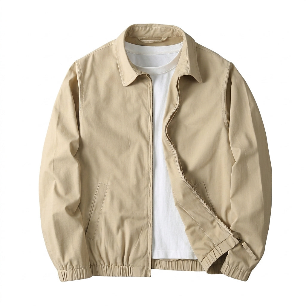 Herrenjacke mit Umlegekragen und Reißverschluss-Jackets for men-Alpenkind