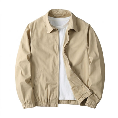 Herrenjacke mit Umlegekragen und Reißverschluss-Jackets for men-Alpenkind