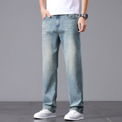 Herrenjeans mit geradem Bein und lockerer Passform-Pants for Men-Alpenkind