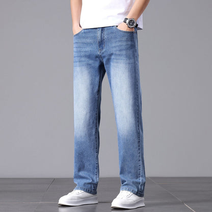 Herrenjeans mit geradem Bein und lockerer Passform-Pants for Men-Alpenkind
