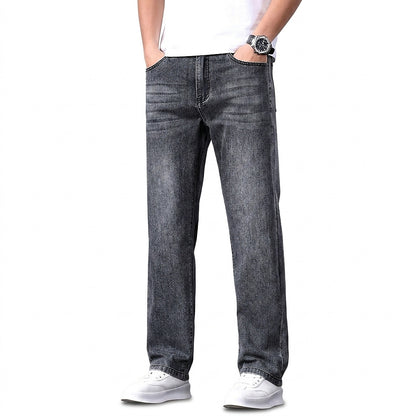 Herrenjeans mit geradem Bein und lockerer Passform-Pants for Men-Alpenkind