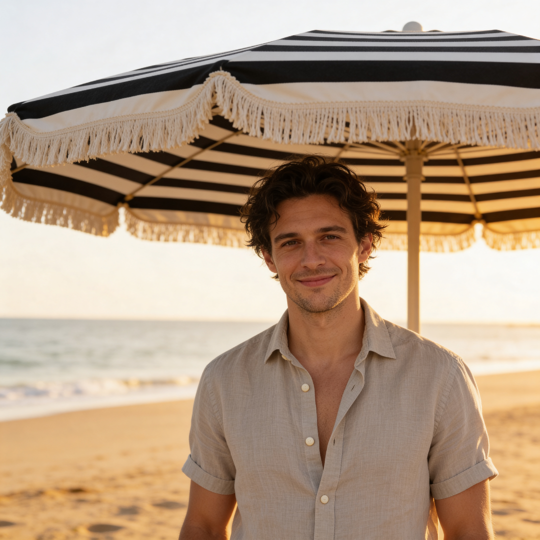 Kurzarm-Button-Down-Hemd für Herren-Shirts for men-Alpenkind