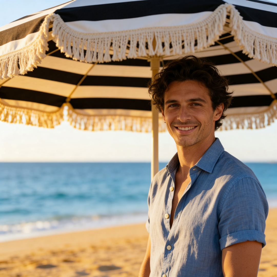 Kurzarm-Button-Down-Hemd für Herren-Shirts for men-Alpenkind