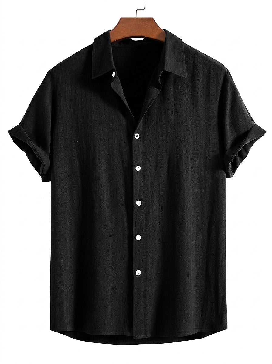 Kurzarm-Button-Down-Hemd für Herren-Shirts for men-Alpenkind