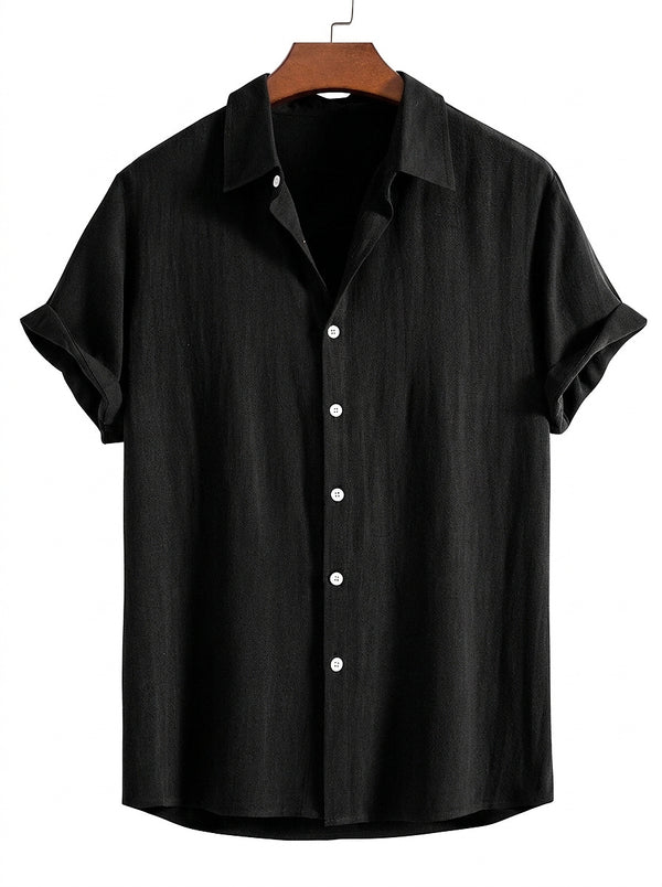 Kurzarm-Button-Down-Hemd für Herren-Shirts for men-Alpenkind