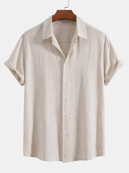 Kurzarm-Button-Down-Hemd für Herren-Shirts for men-Alpenkind