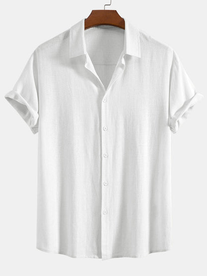 Kurzarm-Button-Down-Hemd für Herren-Shirts for men-Alpenkind