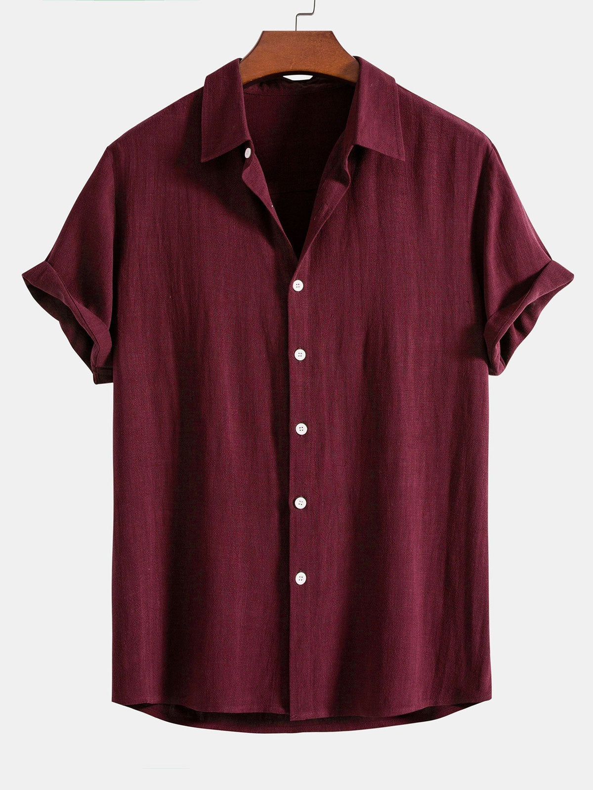 Kurzarm-Button-Down-Hemd für Herren-Shirts for men-Alpenkind