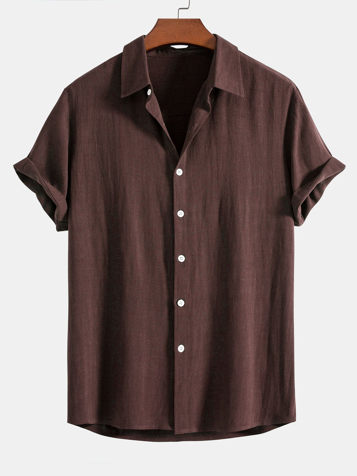 Kurzarm-Button-Down-Hemd für Herren-Shirts for men-Alpenkind