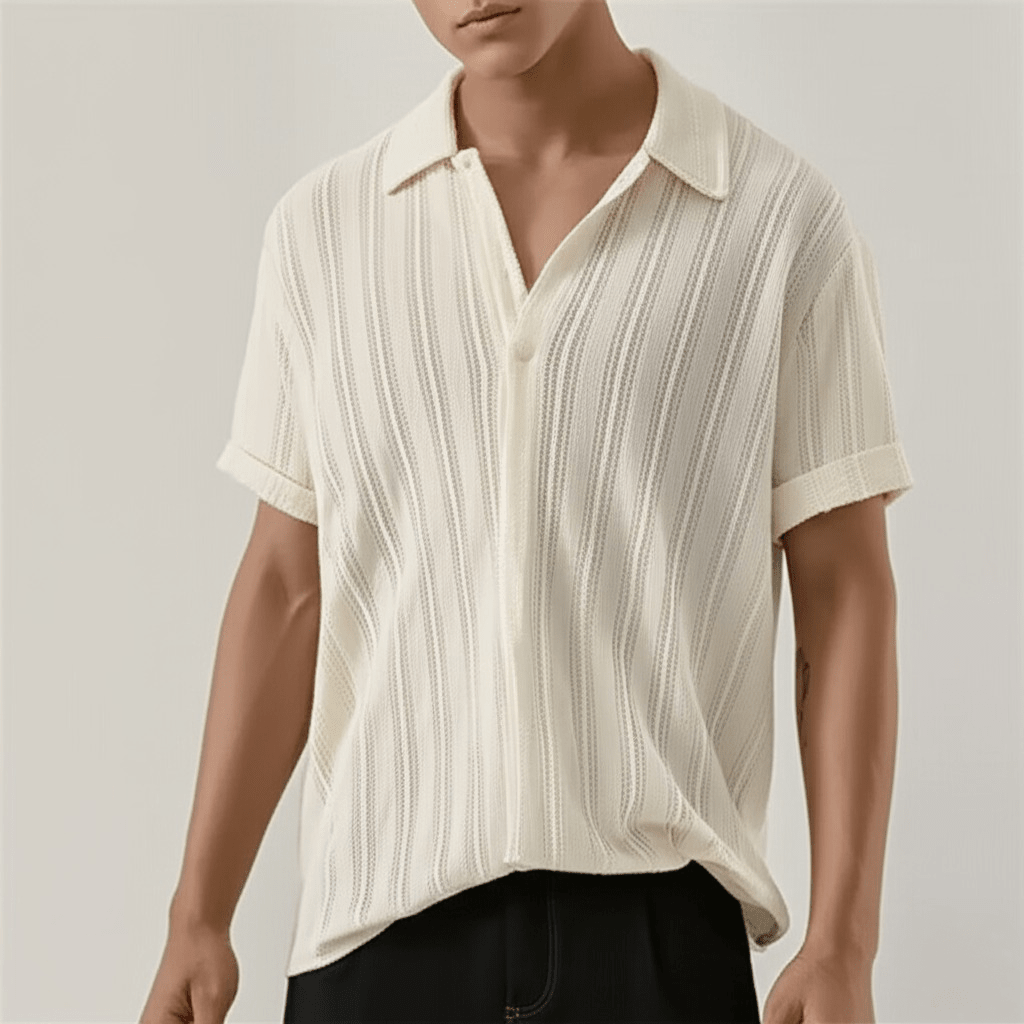 Kurzarm-Hemd mit Knopfleiste für Herren-Shirts for men-Alpenkind