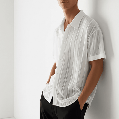Kurzarm-Hemd mit Knopfleiste für Herren-Shirts for men-Alpenkind