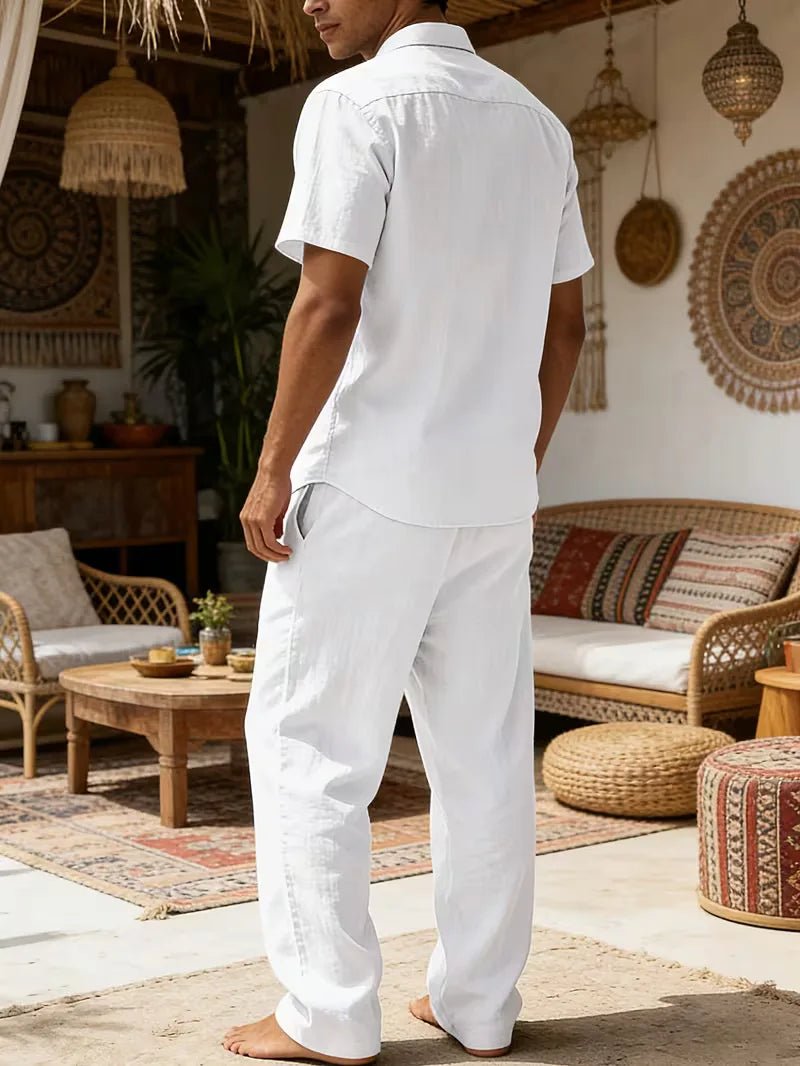 Kurzarmhemd und Hose mit weitem Bein für Herren-Sets for Men-Alpenkind