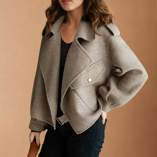 Kurze Damenjacke mit Schnallendetail-Jacket for women-Alpenkind