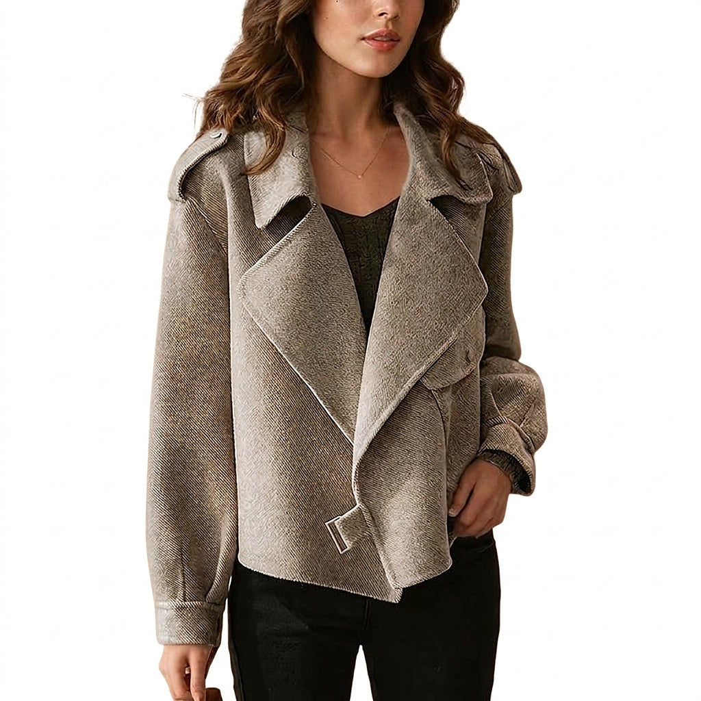 Kurze Damenjacke mit Schnallendetail-Jacket for women-Alpenkind