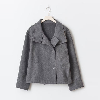 Kurze Damenjacke mit Stehkragen und Knopfleiste-Jacket for women-Alpenkind