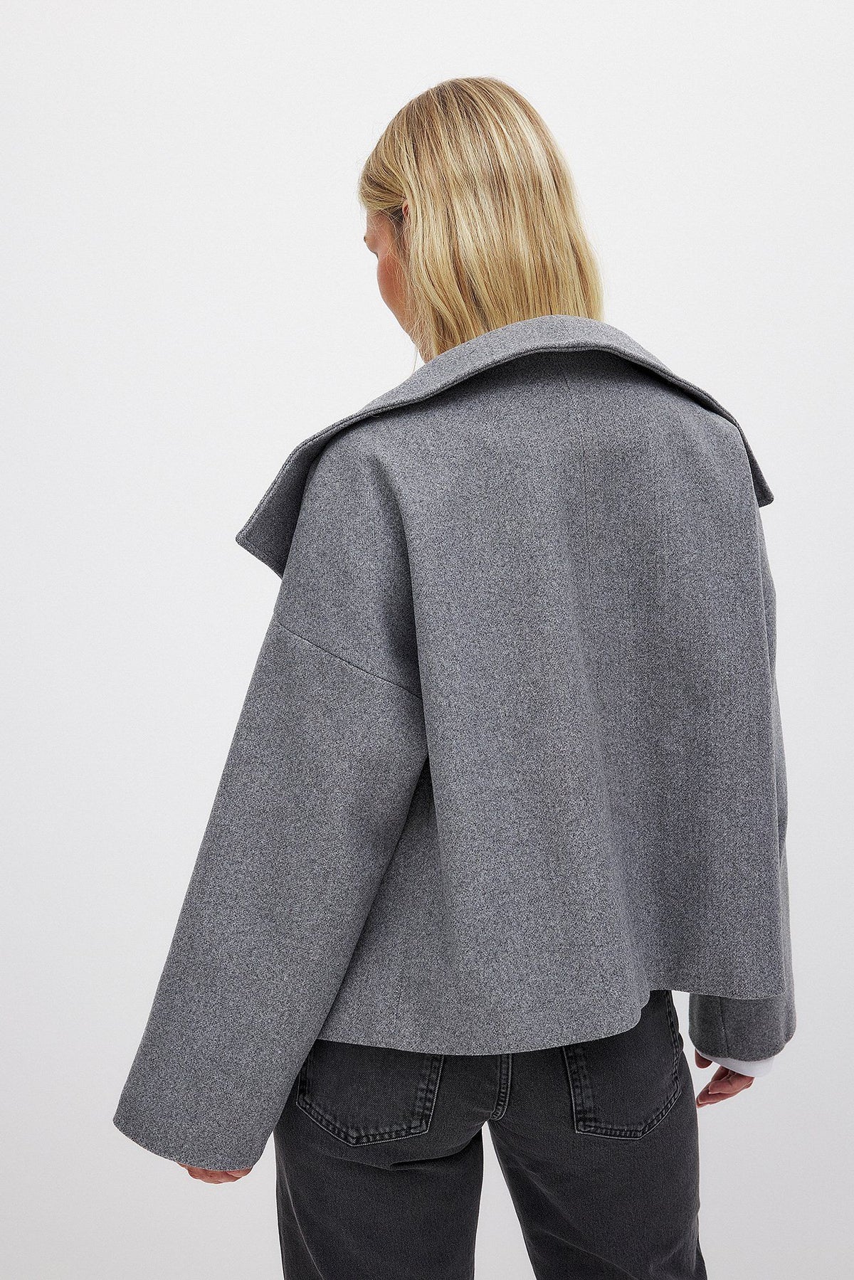 Kurzer Damen-Cabanjacke aus Wollmischgewebe-Coats for women-Alpenkind