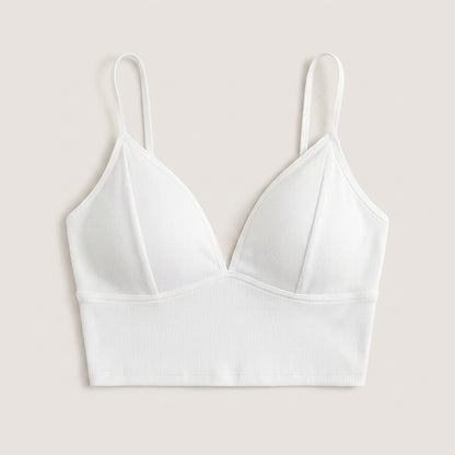 Kurzes Damen-Camisole mit V-Ausschnitt-Tops for women-Alpenkind