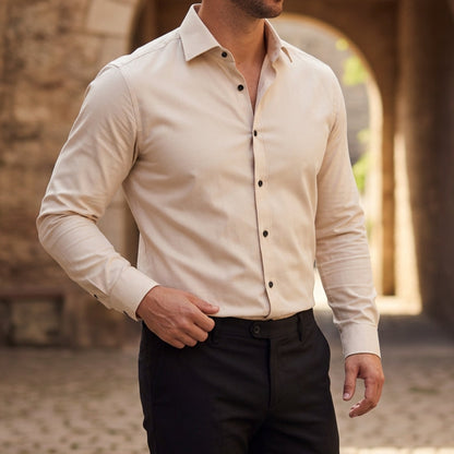 Langarm-Button-Down-Hemd für Herren-Shirts for men-Alpenkind