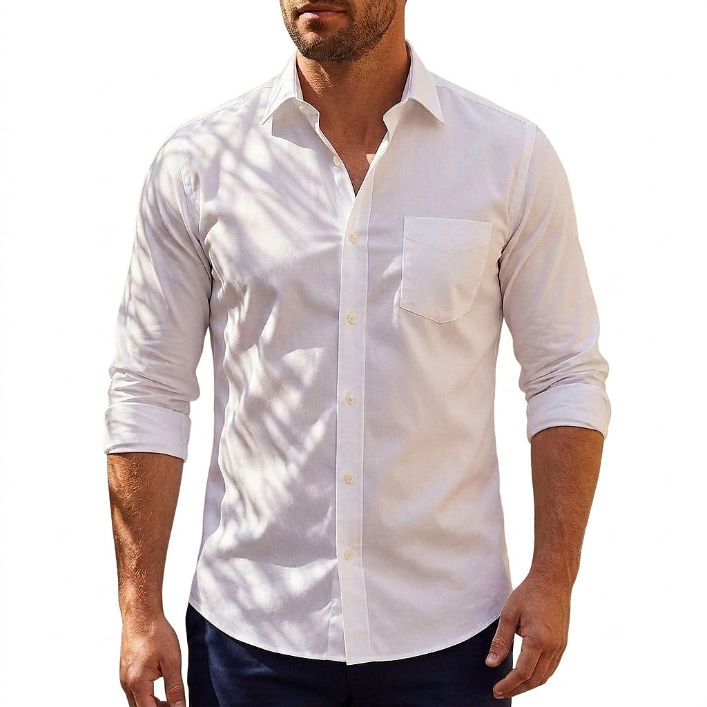 Langarm-Button-Down-Hemd für Herren-Shirts for men-Alpenkind