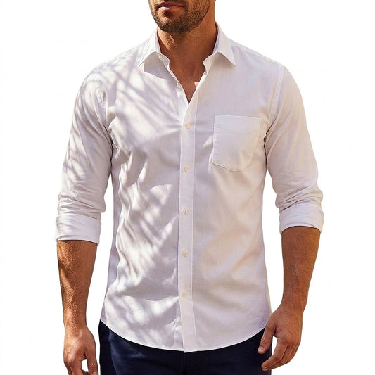 Langarm-Button-Down-Hemd für Herren-Shirts for men-Alpenkind