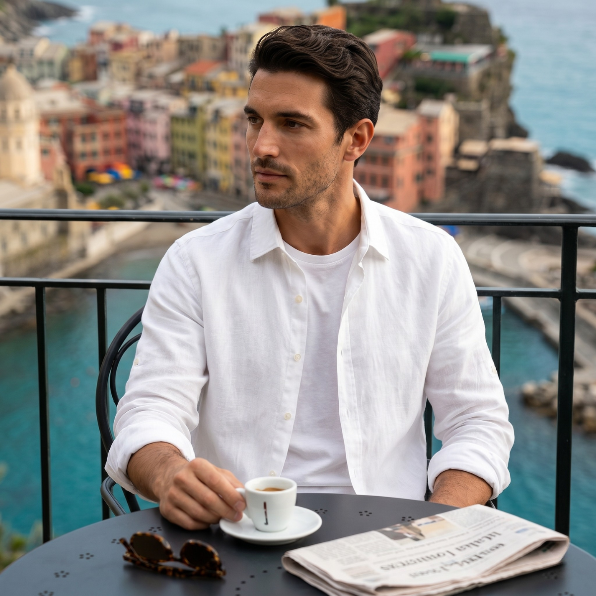 Langarm-Hemd für Herren mit Knopfleiste-Shirts for men-Alpenkind