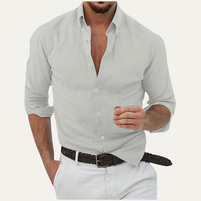 Langarm-Hemd für Herren mit Knopfleiste-Shirts for men-Alpenkind