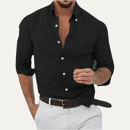 Langarm-Hemd für Herren mit Knopfleiste-Shirts for men-Alpenkind