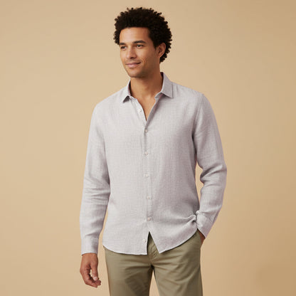 Langärmliges Leinenhemd für Herren-Shirts for men-Alpenkind
