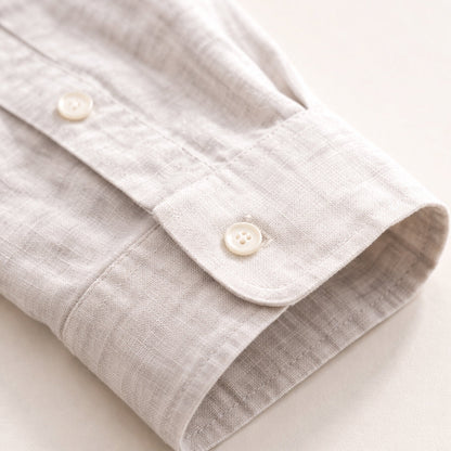 Langärmliges Leinenhemd für Herren-Shirts for men-Alpenkind