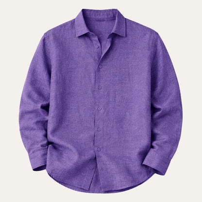 Langärmliges Leinenhemd für Herren-Shirts for men-Alpenkind