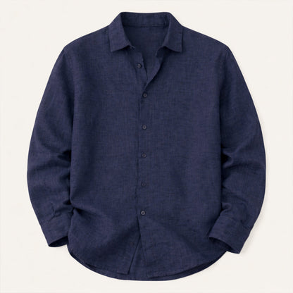 Langärmliges Leinenhemd für Herren-Shirts for men-Alpenkind