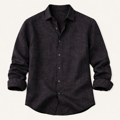 Langärmliges Leinenhemd für Herren-Shirts for men-Alpenkind