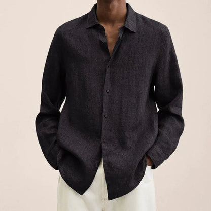 Langärmliges Leinenhemd für Herren-Shirts for men-Alpenkind