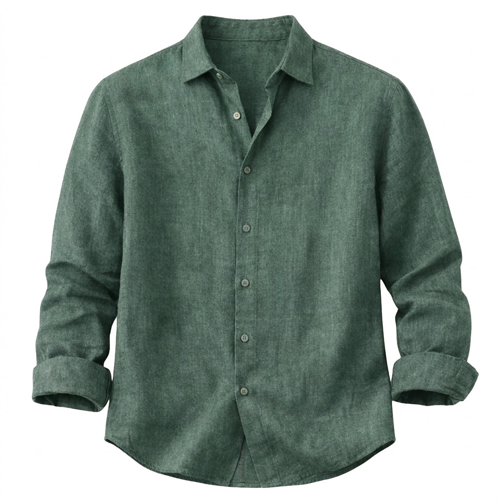 Langärmliges Leinenhemd für Herren-Shirts for men-Alpenkind