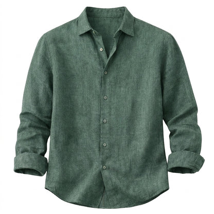 Langärmliges Leinenhemd für Herren-Shirts for men-Alpenkind