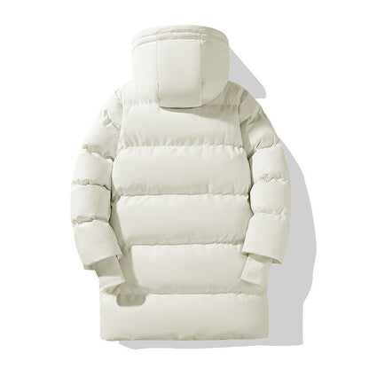 Lange Damen-Steppjacke mit Kapuze-Jacket for women-Alpenkind
