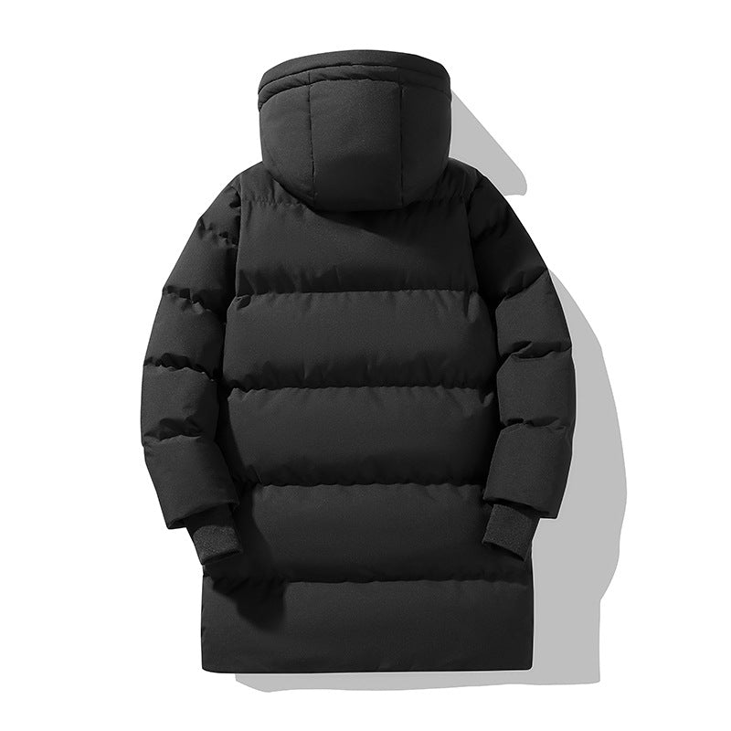 Lange Damen-Steppjacke mit Kapuze-Jacket for women-Alpenkind