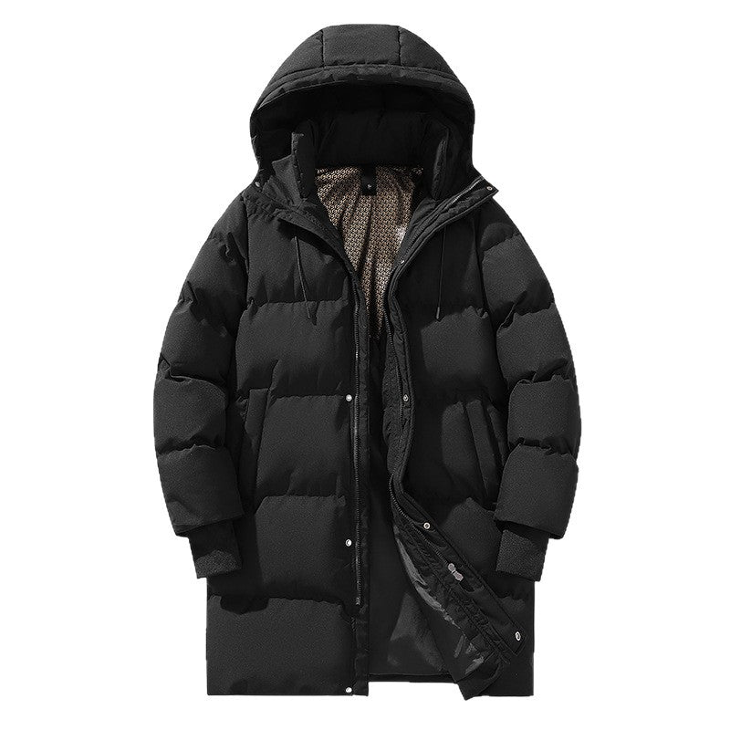 Lange Damen-Steppjacke mit Kapuze-Jacket for women-Alpenkind