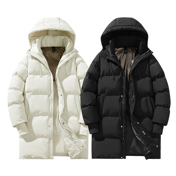 Lange Damen-Steppjacke mit Kapuze-Jacket for women-Alpenkind