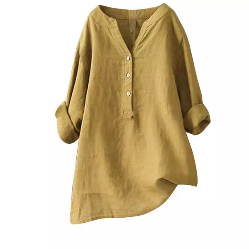 Lange Damen-Tunika mit Knopfleiste-Women's Tops-Alpenkind
