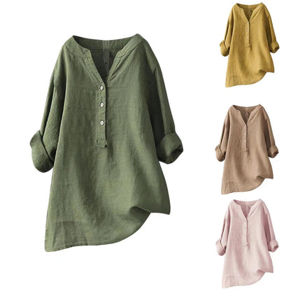 Lange Damen-Tunika mit Knopfleiste-Women's Tops-Alpenkind